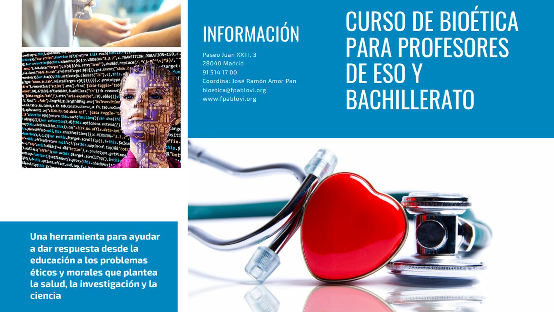 Lee más sobre el artículo I Curso de Bioética para Profesores de ESO y Bachillerato