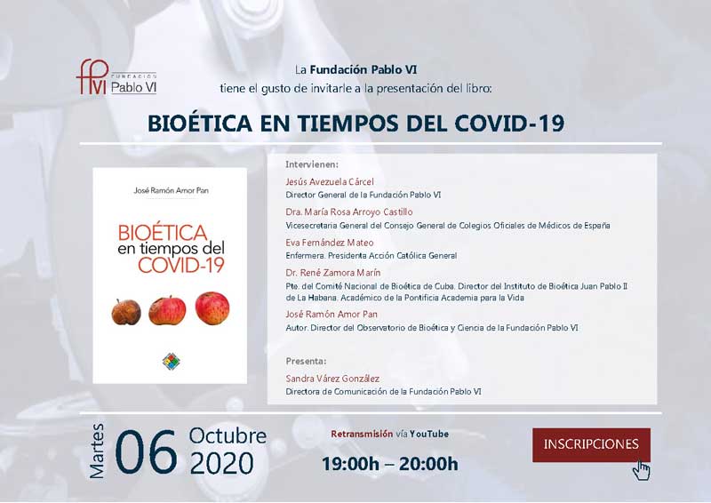 En este momento estás viendo Presentación del libro “Bioética en tiempos del COVID-19”