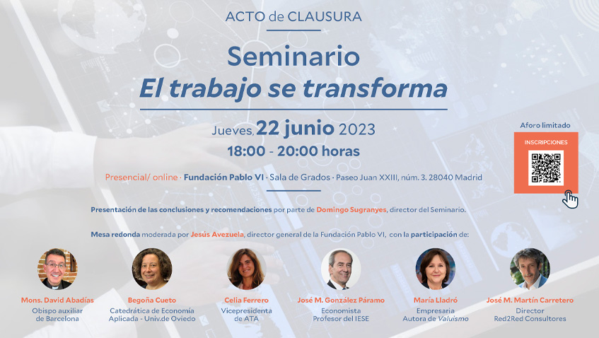 Lee más sobre el artículo Acto de clausura y presentación de conclusiones del Seminario “El trabajo se transforma”