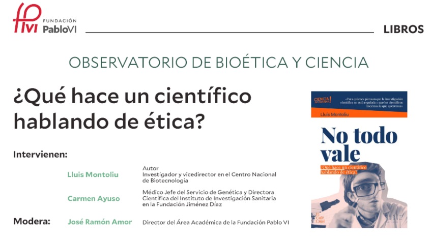 Lee más sobre el artículo Presentación de libro “No todo vale, qué hace un científico hablando de ética?”