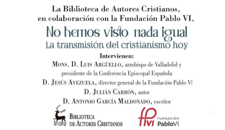 Lee más sobre el artículo Presentación de libro: No hemos visto nada igual. La transmisión del cristianismo hoy