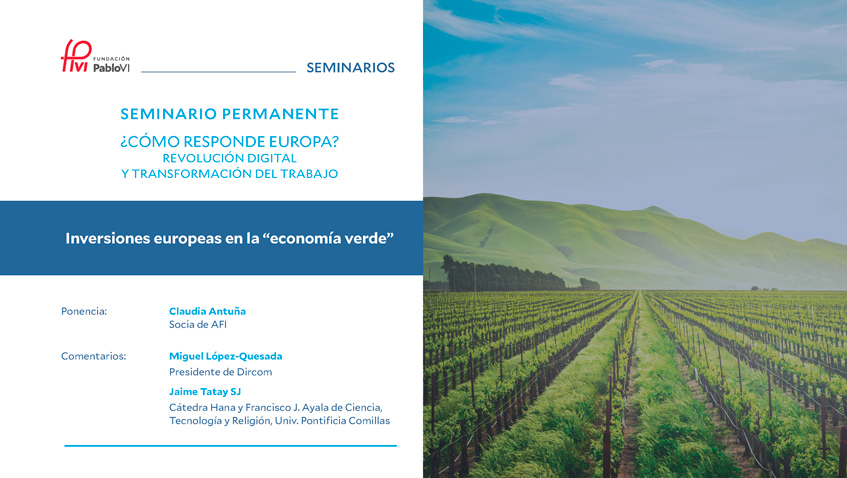 Lee más sobre el artículo Inversión europea en la “economía verde”